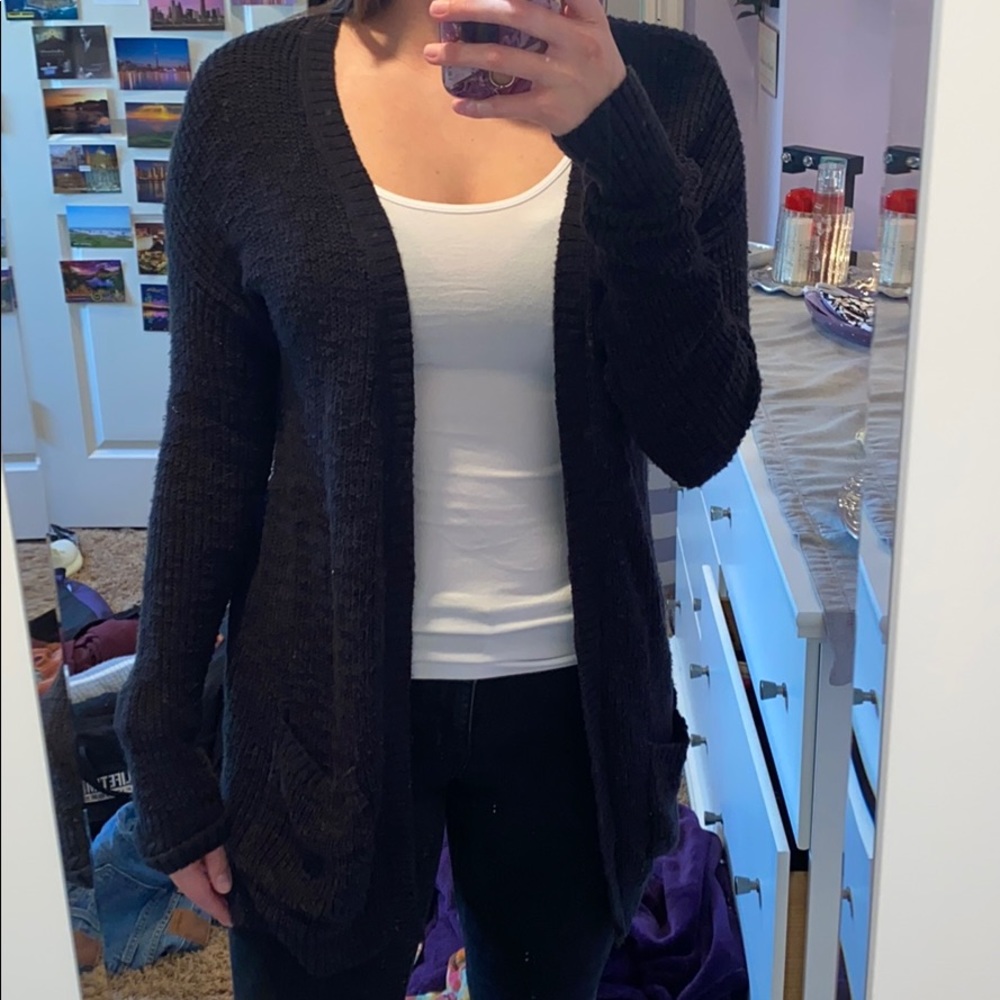 Black cardigan